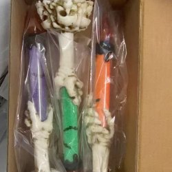 Halloween Skeleton Hand Candles - Flameless Long Stick for Party | Wholesale Bulk