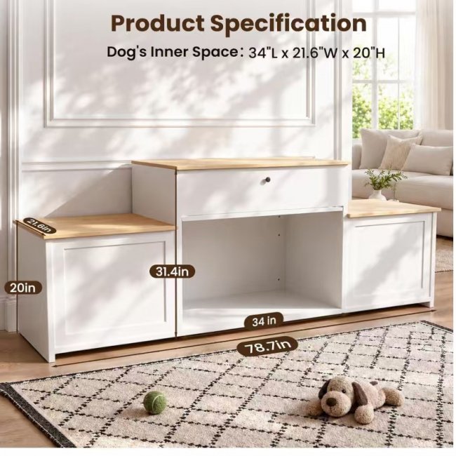 Dog Crate Cabinet NJ08003 - Durable Storage | Bulk Discounts Available - Image 2