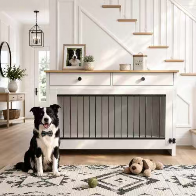 Dog Crate Cabinet NJ08003 - Durable Storage | Bulk Discounts Available - Image 1