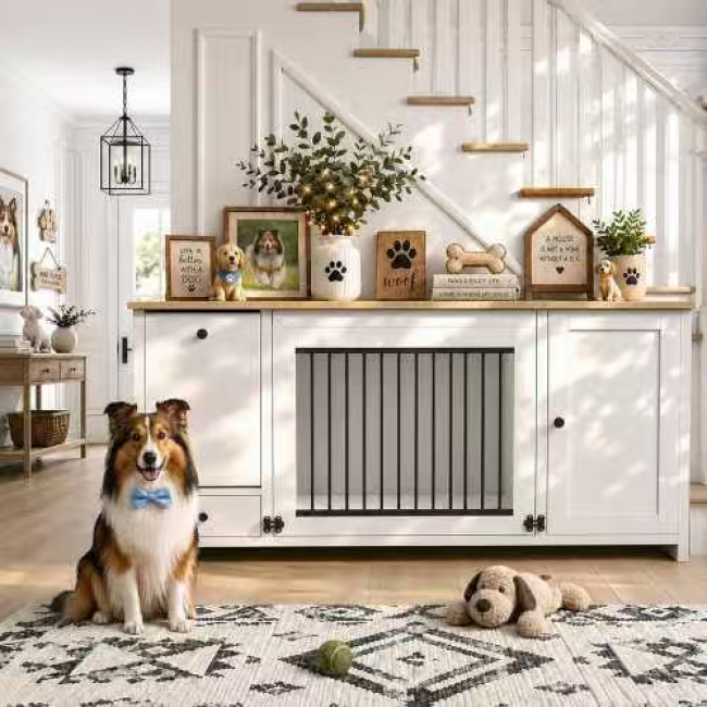 Dog Crate Cabinet NJ08003 - Durable Storage | Bulk Discounts Available - Image 4