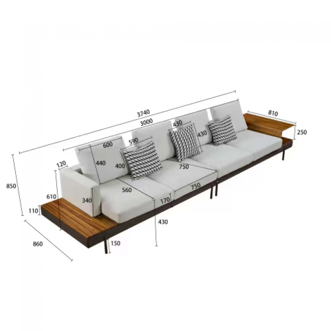 Luxury 4-Seater Sofa - Comfortable Seating | Bulk Discounts Available - Image 1