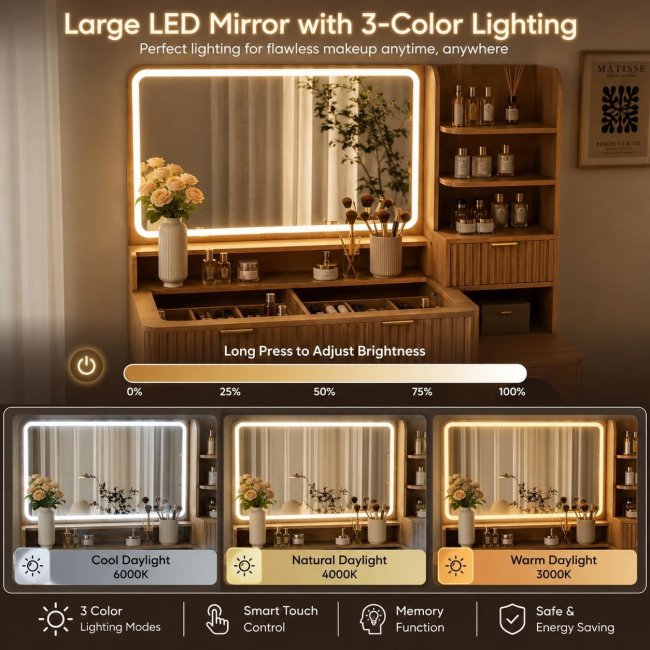 LED Vanity Table - Stylish Home Lighting | Bulk Wholesale Deals - Image 2