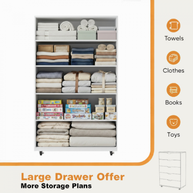Storage 5-Drawer Cabinet - Organize Your Space | Bulk Orders Available - Image 6