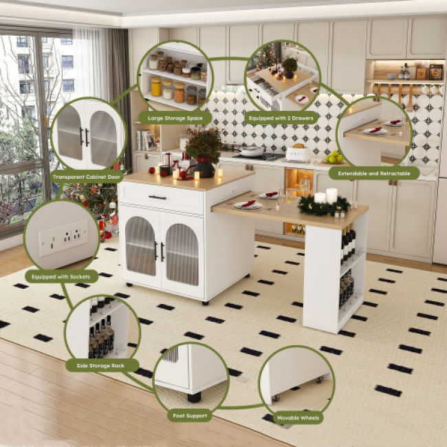 Expandable Kitchen Island - 83pc Set | Customizable & Factory Direct - Image 2