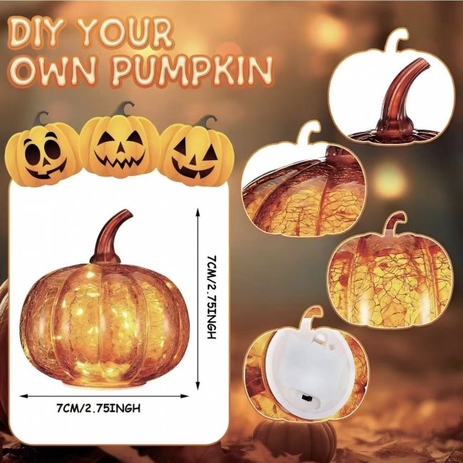 LED Pumpkin Lights - Realistic Halloween Decor | Bulk Wholesale Discounts - Image 3