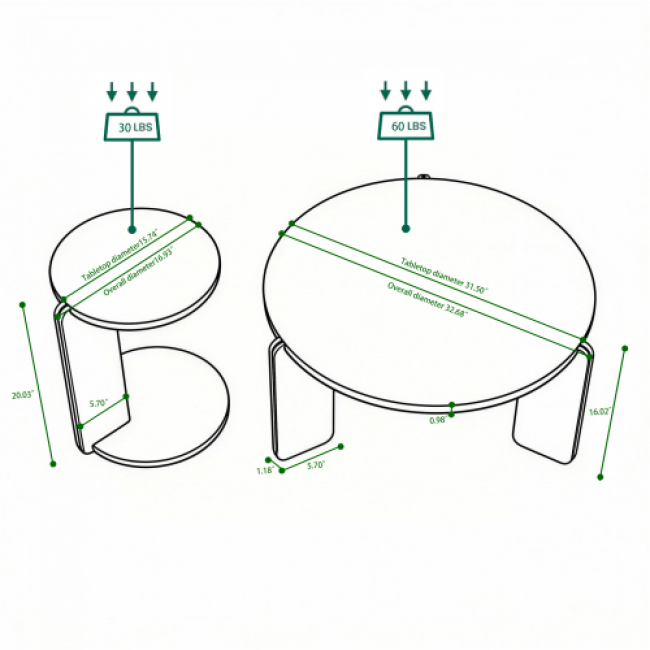 Coffee Tables 660 Sets - Elegant Home Decor | Wholesale Discounts - Image 4