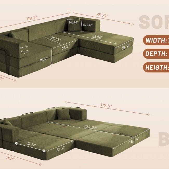 Modular Sofa 95 Sets - Comfortable Living Room Seating | Wholesale Custom Options - Image 3