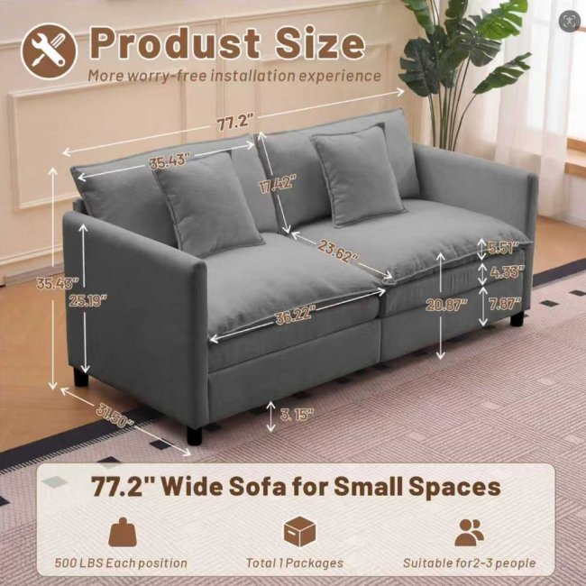 Sofa Sets 59 - Comfortable Living Room Furniture | Wholesale Direct from Factory - Image 1