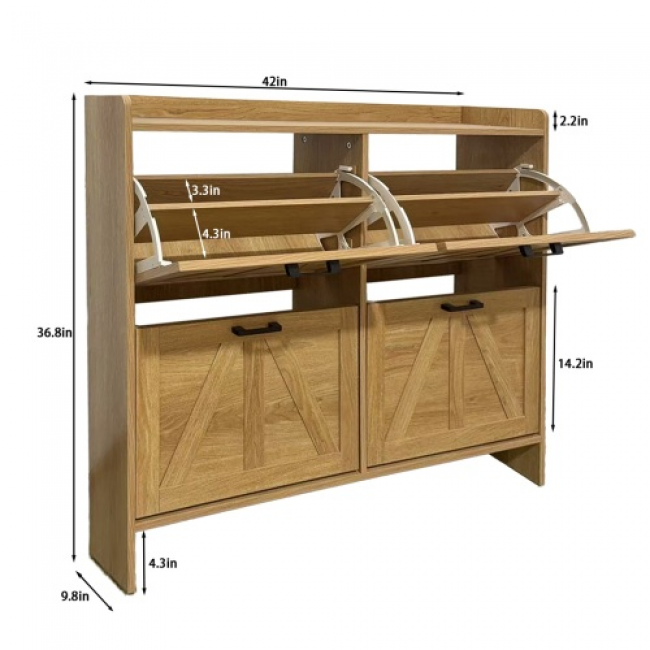 Wooden Shoe Cabinet 131 Set - Stylish Storage | Wholesale Discounts - Image 1