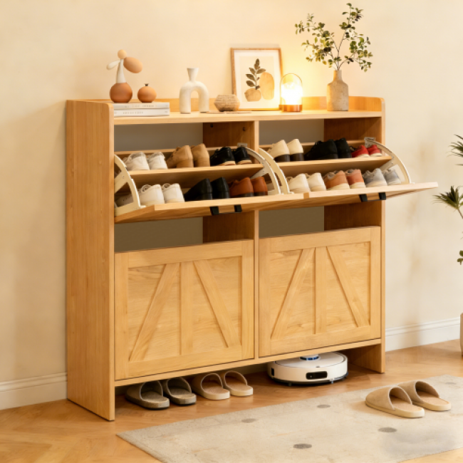 Wooden Shoe Cabinet 131 Set - Stylish Storage | Wholesale Discounts - Image 2