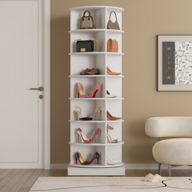 Rotating Shoe Cabinet USA 79 Set | OEM Customizable Storage - Image 4